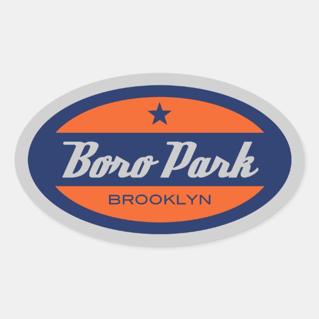 Sticker Ovale Boro Park (Devant)