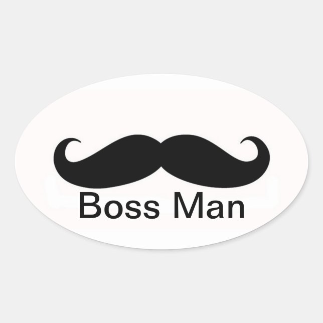 Sticker Ovale Boss Man (Devant)
