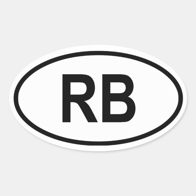 Sticker Ovale Botswana "RB" (Devant)