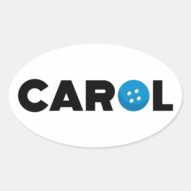 Sticker Ovale Bouton Carol (Devant)
