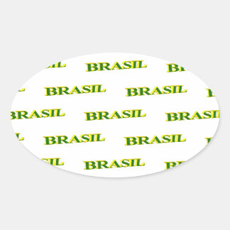 Sticker Ovale Brasil 3D