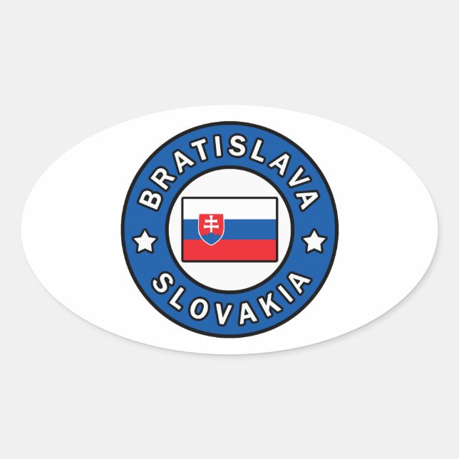 Sticker Ovale Bratislava Slovaquie (Devant)