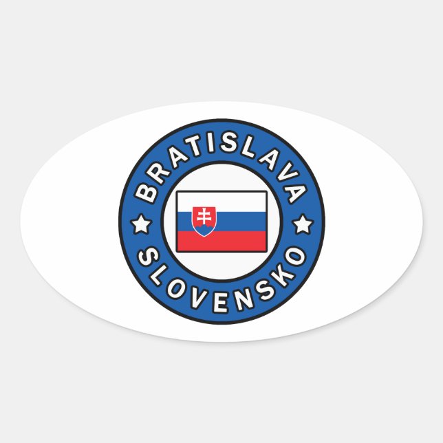 Sticker Ovale Bratislava Slovensko (Devant)