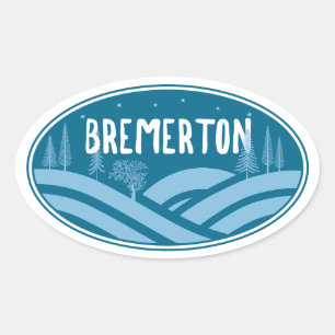 Sticker Ovale Bremerton Washington Outdoors