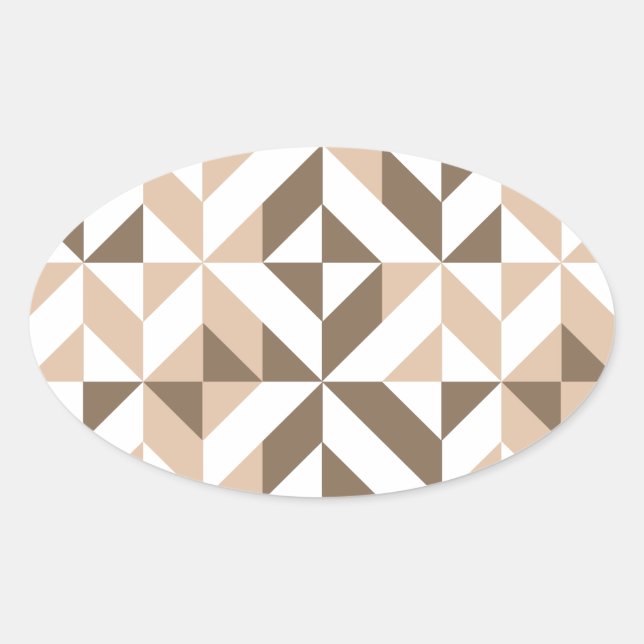 Sticker Ovale Brevet de Brown Beige (Devant)