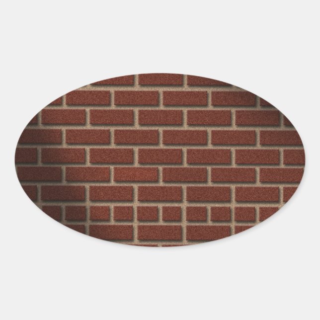 STICKER OVALE BRICK WALL 2 (Devant)