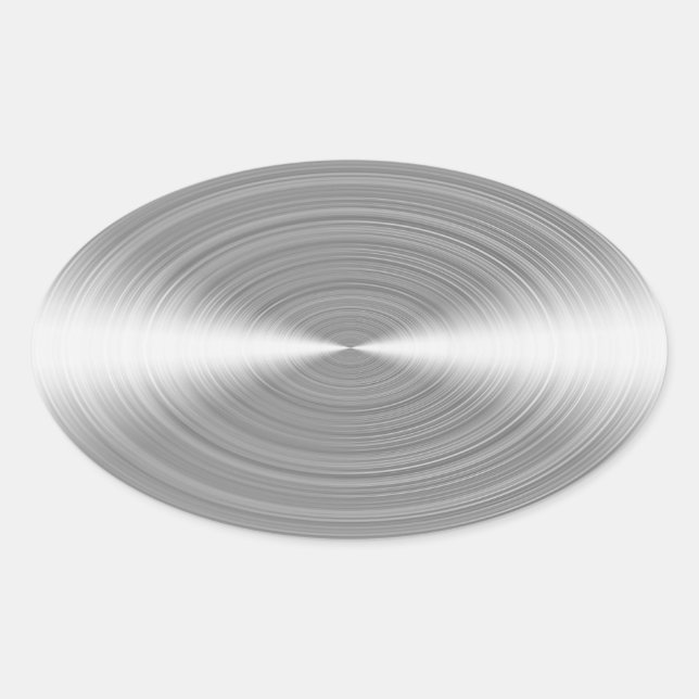 Sticker Ovale Brossé inoxydable (Devant)