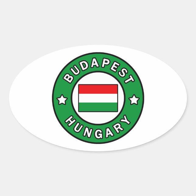 Sticker Ovale Budapest Hongrie (Devant)