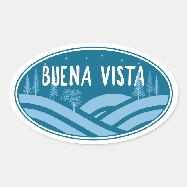 Sticker Ovale Buena Vista Colorado Extérieur (Devant)
