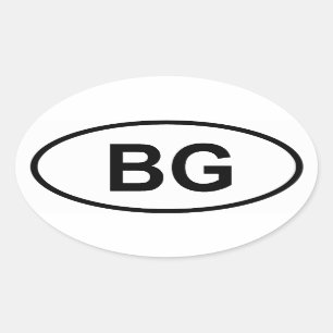 Sticker Ovale Bulgarie "BG"