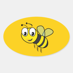 Sticker Ovale Bumble Bee