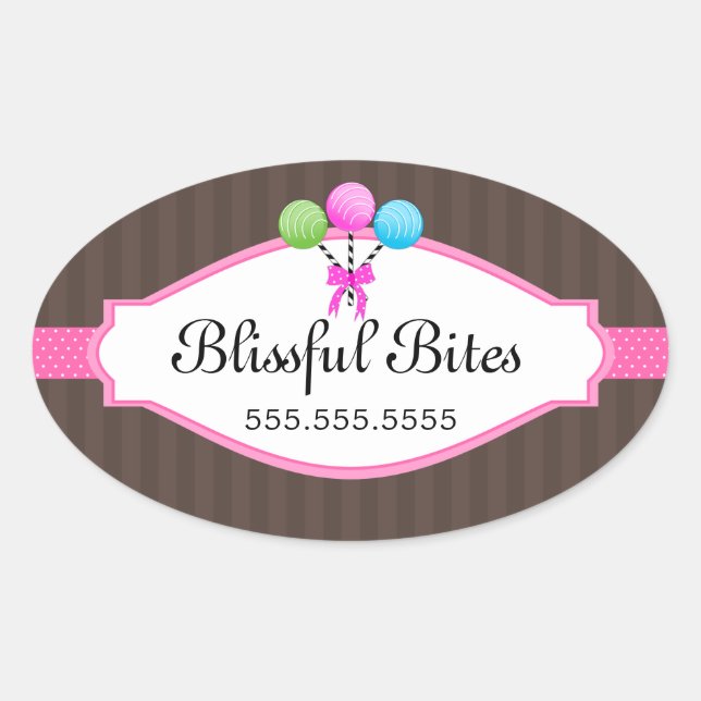 Sticker Ovale Câble coloré Pops Boulangerie Câble Seaux (Devant)