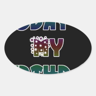 Sticker Ovale Cadeau Hakuna Matata Aujourd'hui est mon anniversa