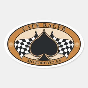 Sticker Ovale Cafe Racer / Moto