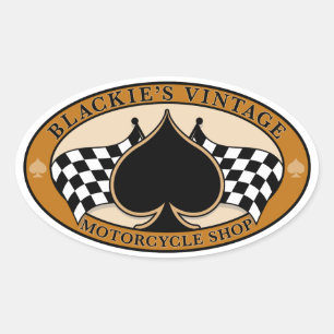 Sticker Ovale Cafe Racer / Moto