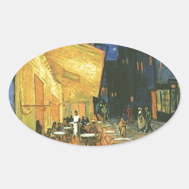 Sticker Ovale Cafe Terrace - Vincent van Gogh (Devant)