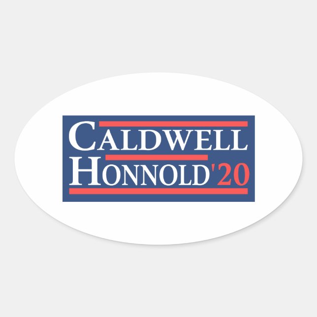 Sticker Ovale Caldwell Honnold 2020 (Devant)
