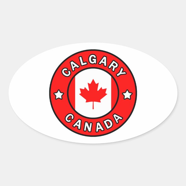 Sticker Ovale Calgary Canada (Devant)