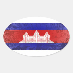 Sticker Ovale Cambodge