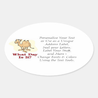 Sticker Ovale Camel - Quel Jour Est-Ce ?