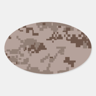 Sticker Ovale Camouflage du désert du Marpat du Corps des Marine