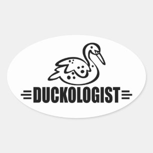 Sticker Ovale Canard Drôle