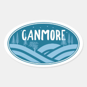 Sticker Ovale Canmore Alberta Outdoor