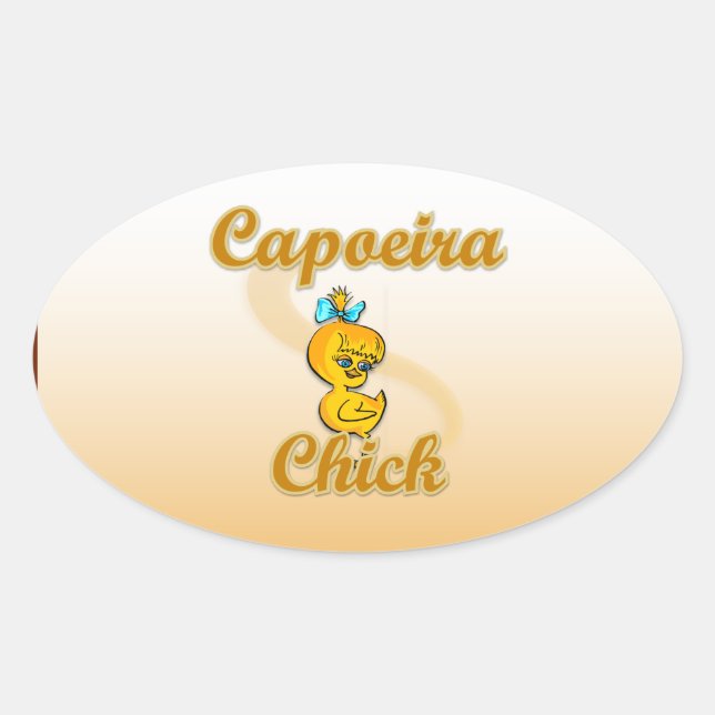 Sticker Ovale Capoeira Chick (Devant)