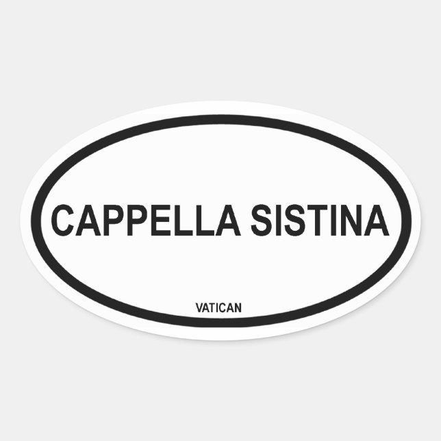 STICKER OVALE CAPPELLA SISTINA (Devant)