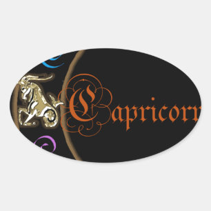 Sticker Ovale Capricorne