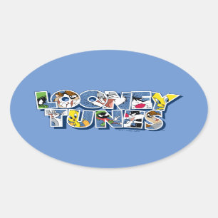 Sticker Ovale Caractères LOONEY TUNES™ en lettres