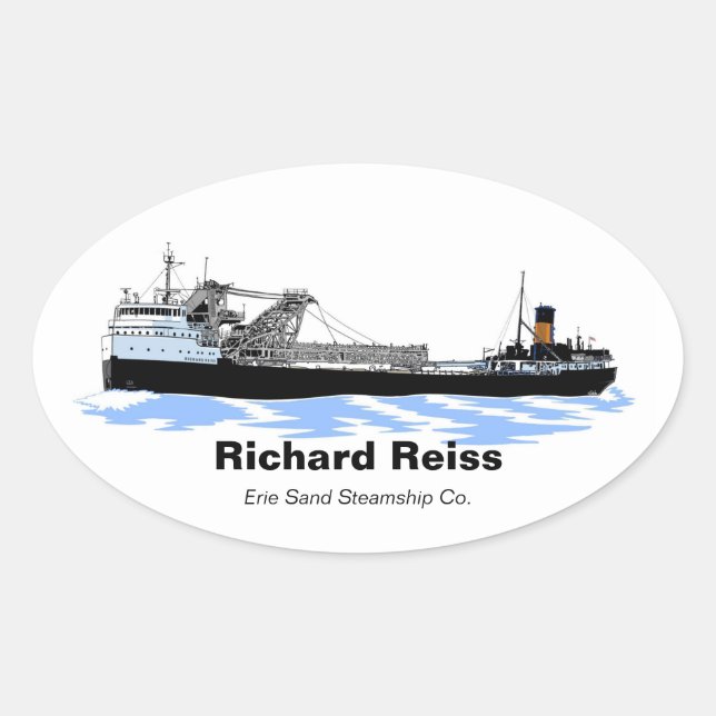 Sticker Ovale cargo des Grands Lacs Richard Reiss (Erie Sand) (Devant)