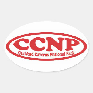Sticker Ovale Carlsbad Caverns National Park rouge ovale autocol