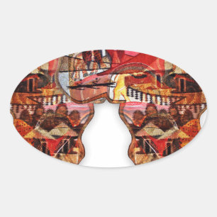 Sticker Ovale Carte de l'Afrique : Célébrer la saison avec la cu