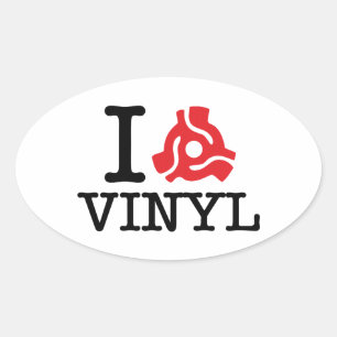 Sticker Ovale Carte I 45 Vinyl