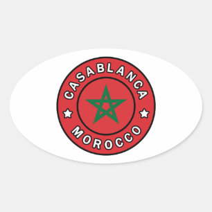 Sticker Ovale Casablanca Maroc