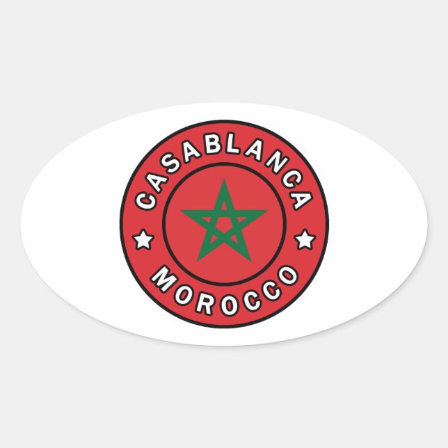 Sticker Ovale Casablanca Maroc (Devant)