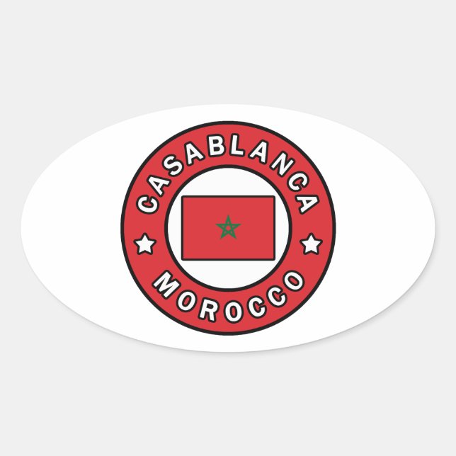 Sticker Ovale Casablanca Maroc (Devant)