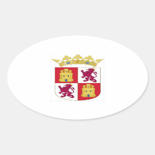 Sticker Ovale Castilla y Leon (Espagne) Armoiries