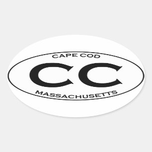 Sticker Ovale Cc - Cape Cod le Massachusetts