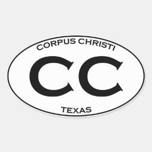 Sticker Ovale Cc - Corpus Christi le Texas