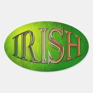 Sticker Ovale CELTIC CLASSIQUE Collection Drapeau Irlandais