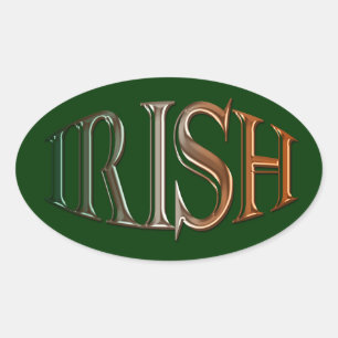 Sticker Ovale CELTIC CLASSIQUE Collection Drapeau Irlandais