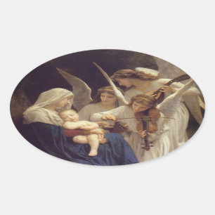 Sticker Ovale Chanson des anges