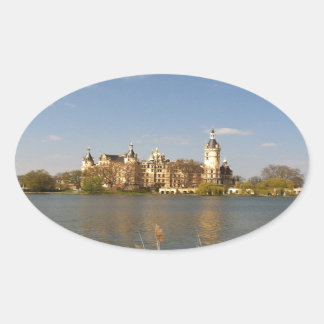 Sticker Ovale Château allemand Schwerin - Schloss - Märchenschlo