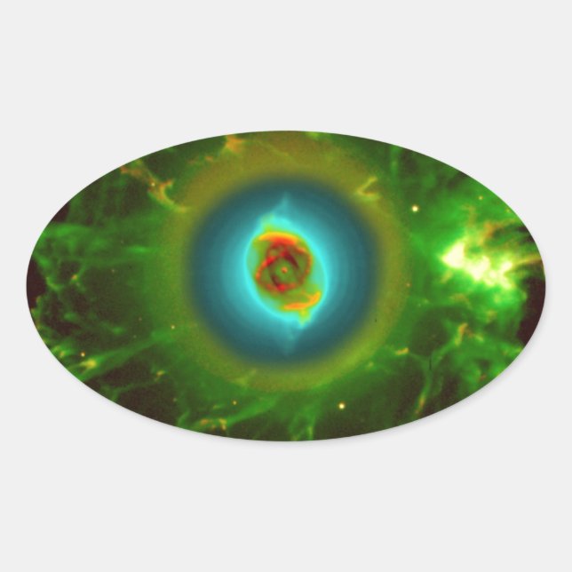 Sticker Ovale chats-eye-nebula-11167 brouillard planétaire, cons (Devant)