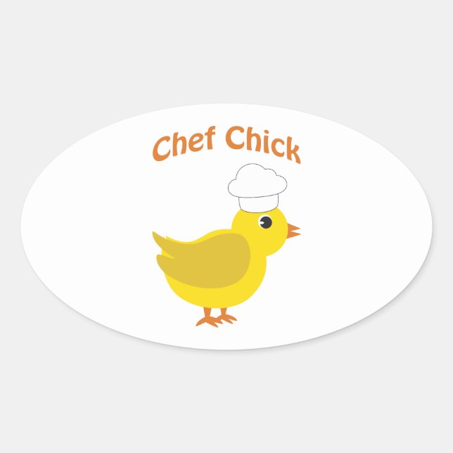 Sticker Ovale Chef Chick (Devant)