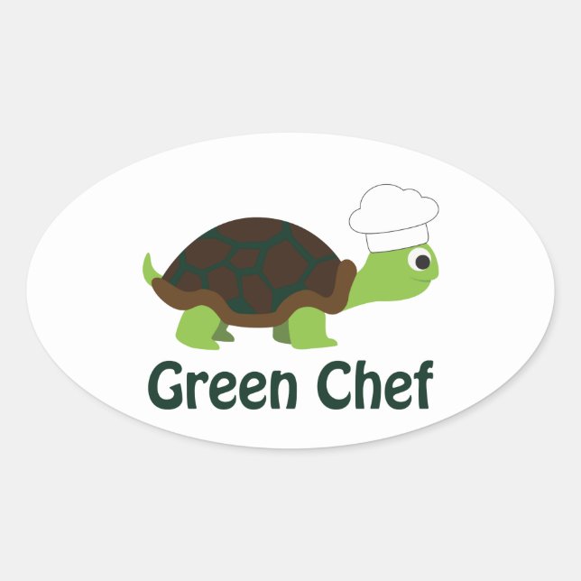 Sticker Ovale Chef vert (Devant)