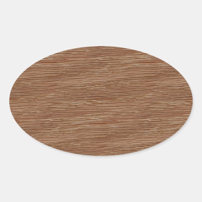 Sticker Ovale Chêne Graisse de bois Look (Devant)