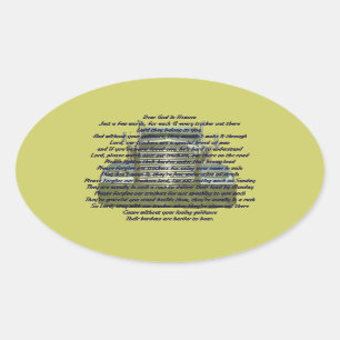 Sticker Ovale Cher Dieu